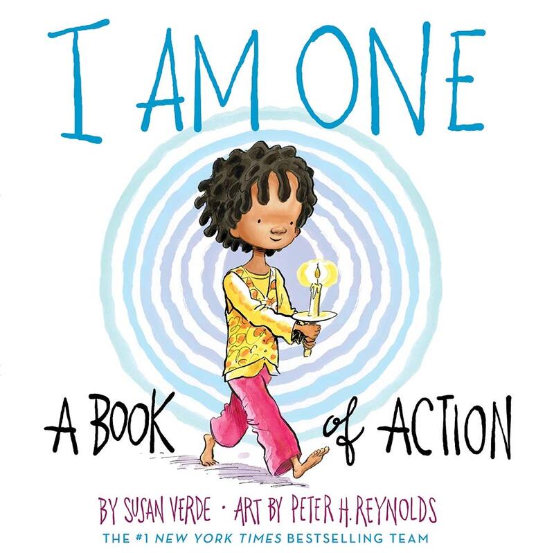 A picture of the cover of a children's book called I Am One: A Book of Action. Written by Susan Verde
