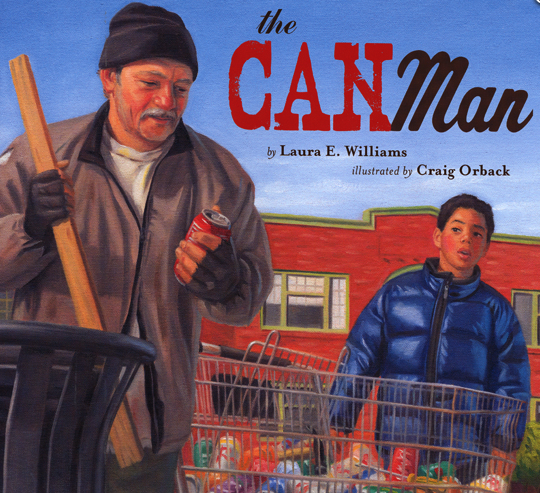 A picture of the children's book called, The Can Man